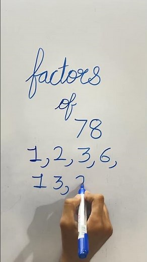 Factors of 78 #knowledge #maths #mathsbyjigs #factorsandmultiples #education #mathematics #studymath