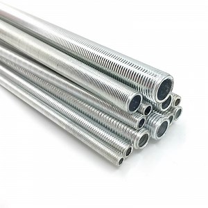 [Hot Item] Wholesale Stock M6 M8 M10 M12 M14 M16 M18 M20 Zinc Plated Lighting Pipe Iron Lamp Nipple Tube Hollow Full Threaded Rod