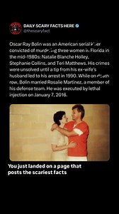 Oscar Ray Bolin was an American serial ki!!er who terrorized Florida in the mid-1980s. In 1986, he abducted and brut@lly murd@red 25-year-old Natalie Blanche Holley, 17-year-old Stephanie Collins, and 26-year-old Teri Matthews. For several years, these heinous crimes remained unsolved, casting a shadow of fear and uncertainty. It wasn’t until 1990, when a crucial tip from Bolin’s ex-wife’s husband, who provided detailed information about the murd@rs, led to Bolin’s arrest and eventual conviction