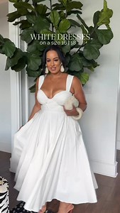 6.9K views · 2.8K reactions | Comment “WHITE” for links to these dresses I love an all white moment and I found some good options in all price ranges. A few of these dresses are under $50. Plus size curvy white dress all white Khoi dinner en blanc size 16 18 white party dress | Beauticurve | Facebook