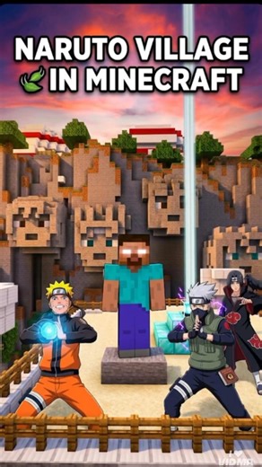 I Built Naruto’s Hidden Leaf Village in Minecraft 😳#shorts #minecraft #naruto #gaming