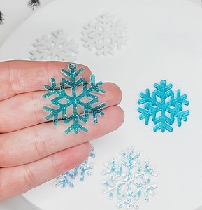 Snowflake Acrylic Earring Blanks, DIY Earrings, Winter Jewelry, Snowflake Charm - Etsy