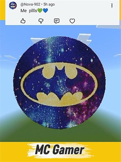 Batman🦇 pixel art#minecraft#pixelart#shortsfeed#trending#gaming#shorts#please_subscribe