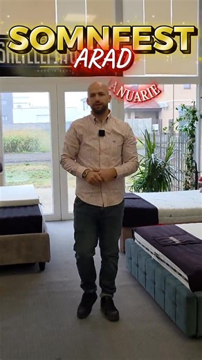 ✨ Arad – An nou, somn mai bun! Vino la SOMNFEST: 8–10 ianuarie!!! 📍 Showroom TIMFLEX – UTA Calea Aurel Vlaicu nr. 63–67, Bl. i8, parter 🕙 Program eveniment: 📅 Joi-Vineri: 11:00 – 19:00 📅 Sâmbătă: 10:00 – 14:00 🛏️ Avem promoții speciale la saltele, paturi și canapele extensibile. 🔥 Produsele expuse în showroom se vând la prețuri speciale, exclusiv pe durata evenimentului. ✨ Soluții complete pentru dormit, reduceri de început de an și oferte gândite pentru un somn mai bun, la prețuri avantaj