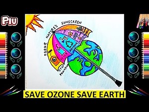 Save Ozone Save Earth 🌍 Drawing Hope | World Ozone Day | Save Ozone Layer Poster | Awareness Art