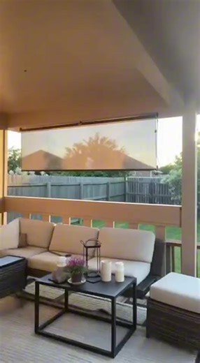 Outdoor Roller Shade Blind We Make Custom Size #blind #sunblind #porchprivacy #porchdecor#sunblinds