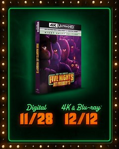 Own the #1 horror movie of the year with exclusive bonus features. Add #FiveNightsAtFreddys to your collection 11/28 on Digital & 12/12 on Blu-ray https://uni.pictures/FNaF | Five Nights at Freddy's Movie