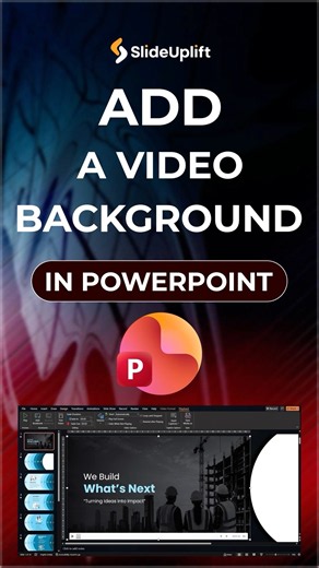 How to Add a Video Background in PowerPoint to Make Presentations Look More Professional #shorts
