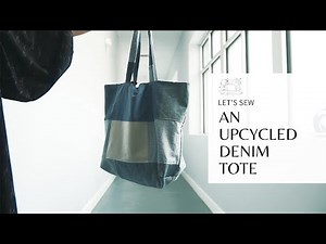 How to sew a cute new tote bag using denim scraps | Sewing School with Sara SJ Kim