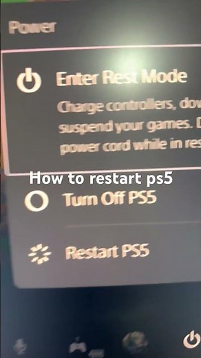 How to restart ps5