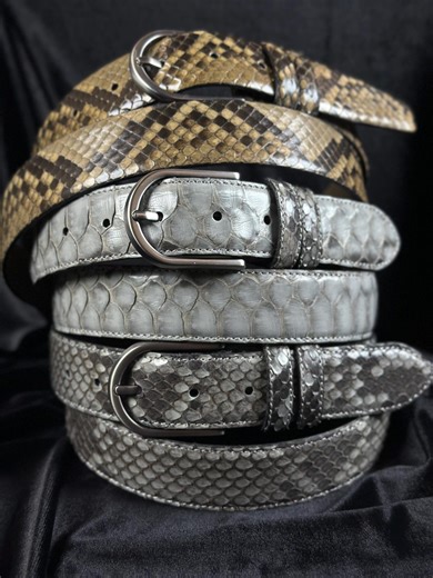 Handcrafted Genuine Python Leather Belt. Make a Statement With Exclusive, Limited-edition Collection. Anniversary Gifts. - Etsy