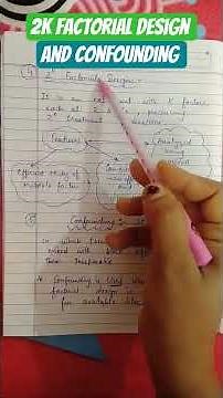 2k factorial design||Confounding||Lecturer Cadre Maths||Statistics