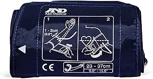 A&D Medical Medium Blood Pressure Cuff Replacement (9.0-14.6"/23-37cm), Latex Free Blood Pressure Cuff, UA-290A ISO-Compliant Connector for Home Use A&D Medical Automatic Blood Pressure Monitors