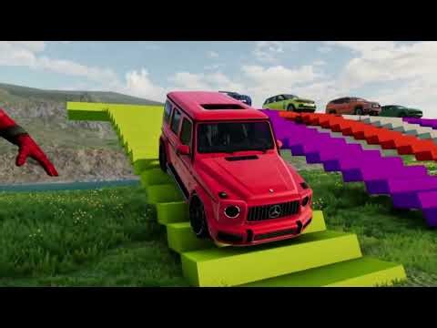 Cars vs Lava Crossing Road | BeamNG Drive