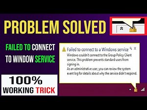 How to Fix "Failed To Connect To A Window Service" | Window 7/8/10