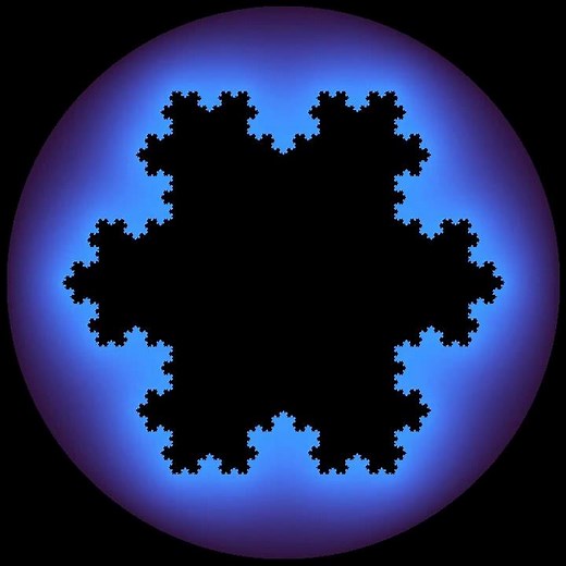 A von Koch snowflake fractal radiating heat