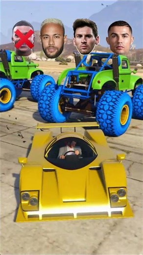 🤯 50 CARS JUMP Can Messi Beat Ronaldo’s Record GTA 5