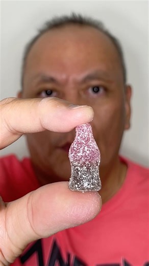 👂ASMR GUSTAF’S SOUR CHERRY COLA BOTTLE GUMMY CANDY EATING SOUNDS👂#shorts #asmr