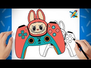 How to Draw LABUBU with PS5 DualSense Controller | Easy Drawing Tutorial