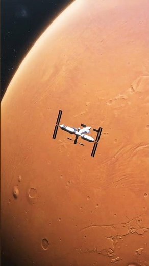 Telescope View of Planet Mars from Space Satellite | 4K Red Planet in Martian Orbit