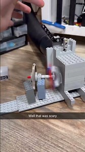 Lego engine flywheel goes flying ￼