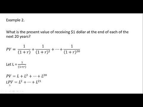 Mathematics for Business and Economics: Geometric Series