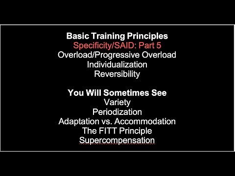 Basic Training Principles: Specificity Part 5