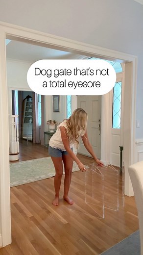 A dog gate that’s not a total eye sore! This gate is short enough to walk over, but tall enough to keep the dogs out. It comes in multiple doorway widths. My oldest dog has dementia and pees inside so this has been great! Comment GATE for links to be sent to your DMs. #amazonfinds #amazonhome #amazonmusthaves #petcare #doglife | Kathryn Packard
