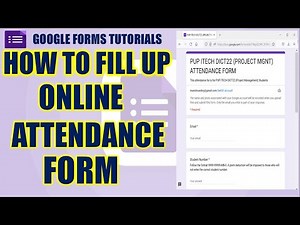 How to Fill Up Online Attendance Form during ONLINE Class | Google Forms Tutorials