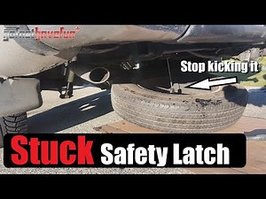 Stuck Spare Tire Removal GM Truck / Silverado & Sierra (Secondary Safety Latch) | AnthonyJ350