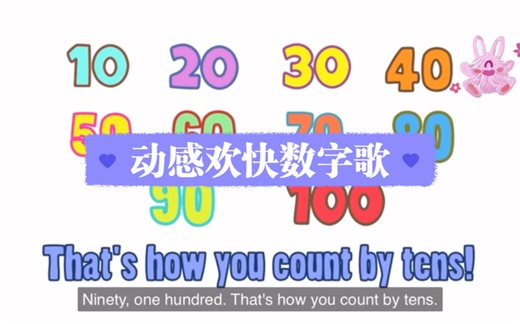 【动感欢快数字英文歌】Counting by tens