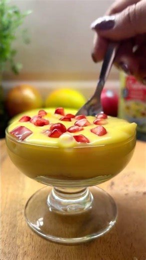 The Only Fruit Custard Recipe You’ll Ever Need! 🍎🍌 #shorts