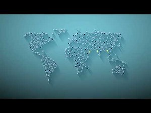 World Map | Global network world map animation video motion graphics animation background