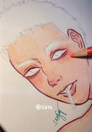 Time to draw guyss #arttok #drawing #draw #portrait #explore #color #sketchbook #colorpencil