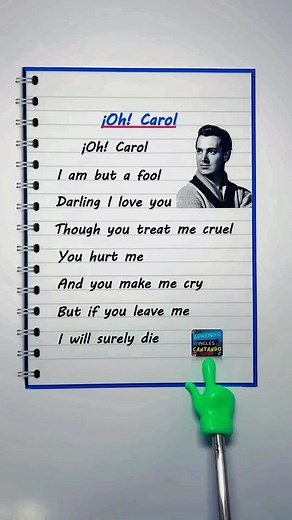 aprende inglés, inglés con canciones, Oh! Carol, Neil Sedaka, aprender inglés rápido, inglés fácil, inglés básico, clases de inglés, curso de inglés, aprender inglés desde cero, inglés para principiantes, pronunciación en inglés, inglés conversacional, listening en inglés, inglés intermedio, inglés avanzado, práctica de inglés, aprender inglés cantando, traducción de canciones, aprender inglés rápido y fácil, canciones en inglés con traducción, inglés para hispanohablantes, vocabulario en inglés