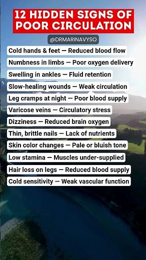 12 Hidden Signs of Poor Circulation #circulation #vascularhealth