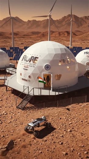 Year 2050 Indian Mars base station #isro #space #mars #india #spacex #indian #spacebase #ai #shorts