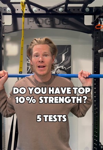 Can you pass all 5 strength tests? 💪 These are top 10% strength standards for your age and bodyweight. Open the spreadsheet, go to your age group tab, and enter your body weight at the top. It will automatically show the numbers you need to hit. Most people can pass 1–2… very few can pass all 5. Try it and see where you rank 👀.
