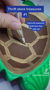 1.1M views · 4.9K reactions | Starting a new series! Thrift store finds  I Love this turtle dish!!!!! I was so excited to find it at the thrift store. It has been in my closet for a little while but I finally felt inspired. . When you're ready to paint with me grab a set of 40 cones and get my complete 3d dotting course free! It's the most in depth course currently on the market and you get ME to help you! . Details in comments ❤️ | Paintaholics Anonymous | Facebook