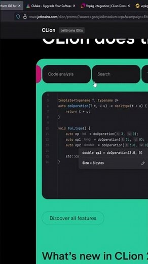 CLion Features Overview – The Fastest C++ Workflow #CLion #CMake #Shorts