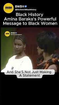 Black History: What Amina Baraka Wanted Black America to Know'' #blackhistory #america #shorts