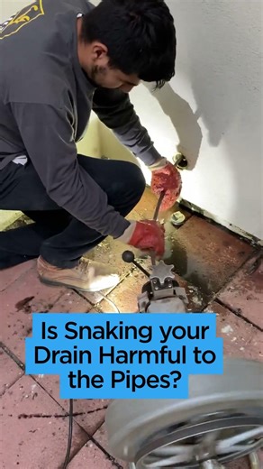 Snaking drains harmful?