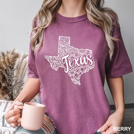 Boho Floral Texas Shirt, Comfort Colors, Texas State Shirt, Flowers Texas Map Shirt, Texas Pride Shirt, Western Texas Cowboy Shirt, 144609 - Etsy