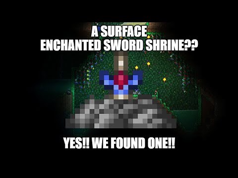 Terraria 1.4.4.9 Surface Enchanted Sword Shrine Seed! Plus Three Wands Of Sparking!!
