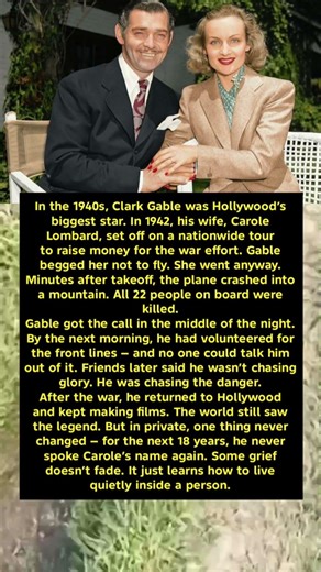 Why did Clark Gable never bring himself to say his wife’s name again?