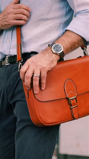 learn to make a messenger leather bag TikTok