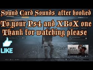 How to hook up v8 s sound card to your Ps4 and XBoX one