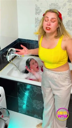 The Bath Prank She’ll Never Forget! 🤣🛁 #funny #prank
