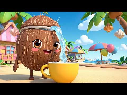Coconut Song for Kids 🥥 | Coconut on Beach Cart | Nursery Rhymes & Baby Songs