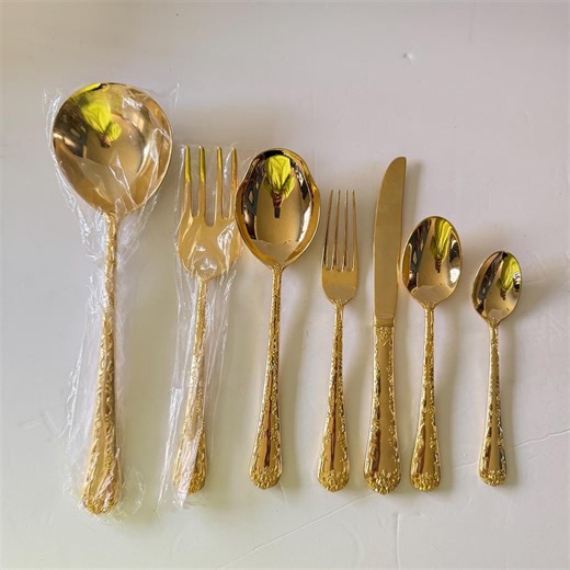 Vintage Wm Rogers Enchanted Rose Gold Plated Flatware Set (50 Pc) - Etsy